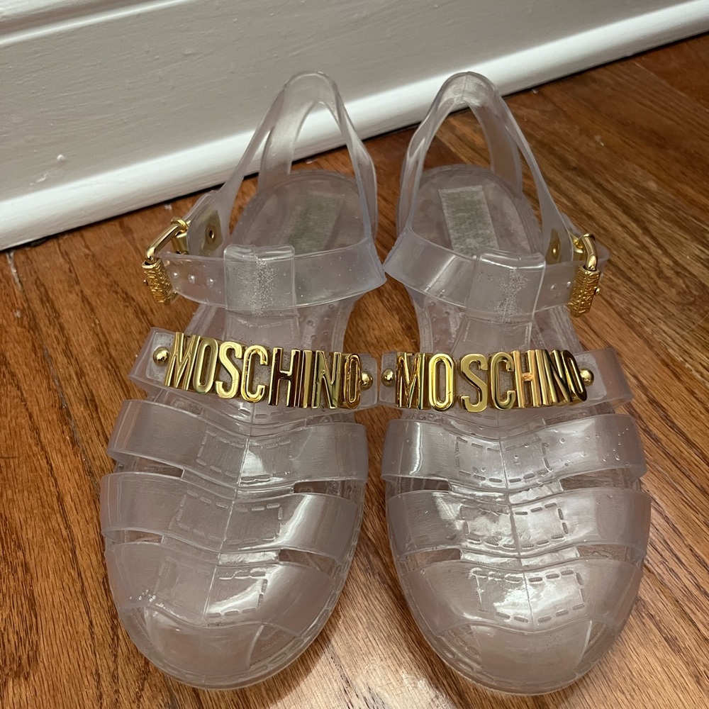 Moschino jelly sandals, size 9